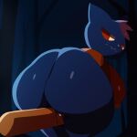  animated anthro baseball_bat bat_(object) bedroom_eyes big_breasts big_butt blue_eyes bodily_fluids bottomless breasts butt clothed clothing domestic_cat felid feline felis female genital_fluids grinding hi_res huge_breasts huge_butt looking_back loop mae_borowski mammal narrowed_eyes night_in_the_woods pussy_juice red_eyes seductive shirt short_playtime smile solo thick_thighs topwear trinity-fate62 video_games wide_hips 