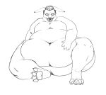  2012 4_toes 5_fingers anthro balls balls_expansion belly belly_expansion big_balls big_belly big_butt black_nose blep butt claws expansion feet fingers genital_expansion genitals hair hand_on_butt hand_on_stomach huge_balls huge_butt hyper hyper_balls hyper_genitalia kangaroo leaning leaning_back line_art long_ears looking_down looking_down_at_self macropod male mammal marsupial midsummernightsdream moobs navel obese obese_anthro obese_male overweight overweight_anthro overweight_male pawpads sitting solo thick_thighs toes tongue tongue_out weight_gain 