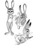  absurd_res anthro anus bent_legs bodily_fluids book bottomwear bra breasts butt clothing digital_media_(artwork) disney english_text female fur genital_fluids genitals grey_body grey_fur hand_on_butt hi_res holding_object judy_hopps lagomorph leporid looking_at_viewer lying mammal monochrome nipples nude on_back on_side panties pussy pussy_juice rabbit raised_hips reading reading_book shirt simple_background smile solo spread_legs spreading text three_frame_image topwear tush underwear white_background zootopia 