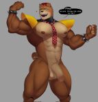  &lt;3 2022 5_fingers animatronic anthro areola balls biceps blush bracelet clothing dialogue english_text fingers five_nights_at_freddy&#039;s freddy_fazbear&#039;s_pizzeria_simulator fur genitals green_eyes hat headgear headwear hi_res humanoid_genitalia humanoid_penis jewelry kato200_0 machine male mammal multicolored_body multicolored_fur muscular muscular_anthro muscular_male necktie nedd_bear_(fnaf) nipples open_mouth pecs penis robot scottgames shoulder_pads signature solo speech_bubble spiked_bracelet spikes teeth text tongue tuft two_tone_body two_tone_fur ursid video_games 