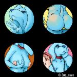  2nd_hams anthro big_breasts big_butt blue&#039;s_clues blue_(blue&#039;s_clues) blue_body blue_fur breasts butt canid canine canis collar domestic_dog female fur gesture leash mammal nickelodeon nipple_piercing nipples piercing solo v_sign 