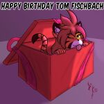  birthday_gift box chibi container destruteka gift invalid_tag keidran small_(disambiguation) tail tongue twokinds webcomic 