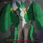  absurd_res anthro anthro_penetrated avian balls_deep beak bedroom bedroom_sex boss_battle chest_tuft duo feathers feeling_up female fluffy game_over gameplay_mechanics gryphon health_bar hi_res human human_on_anthro human_penetrating human_penetrating_anthro interspecies intimate leg_grab looking_away looking_pleasured lying male male/female male_penetrating mammal mood_lighting mythological_avian mythology penetration pillow roleplay romantic sex spread_legs spread_wings spreading stamina_bar tail_tuft thigh_grab tuft wings wrattales2022 
