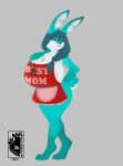  absurd_res anthro apron apron_only big_breasts braided_hair breasts clothing female hair hi_res huge_breasts lagomorph leporid mammal mature_female mostly_nude mother parent rabbit solo wide_hips ywolfdrein 
