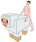  bestiality blush bovid caprine duo feral hands_on_hips human human_on_feral interspecies mammal nude passionate sex sheep sheep_(minecraft) unknown_artist 