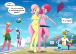  2021 5_fingers 5_toes aarondrawsarts absurd_res angry anthro anthrofied ball beach beach_ball big_macintosh_(mlp) bikini bikini_bottom bikini_top blue_body bodily_fluids bottomwear breasts brown_hair censored clothed clothing covering covering_breasts cutie_mark digital_media_(artwork) embarrassed equid equine exhibitionism feet female fingers fluttershy_(mlp) friendship_is_magic group hair happy hasbro hi_res holding_object horn horse humanoid_feet humanoid_hands inflatable kite male mammal mr._cake_(mlp) mrs._cake_(mlp) my_little_pony navel nude orange_hair pink_body pink_eyes pink_hair pinkie_pie_(mlp) pony public public_nudity purple_body purple_hair red_body seaside sound_effects sugar_belle_(mlp) sunscreen sweat sweatdrop swimming_trunks swimwear toes topless topwear towel unicorn walking yellow_body 