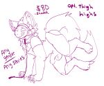  absurd_res anthro candyproto clothing collar hi_res invalid_tag leash legwear machine male protogen solo submissive submissive_male thigh_highs ych yourcharacterhere 