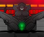  2021 alien alien_(franchise) anus big_breasts black_body breasts claws combat_ready_(artist) detailed_background excella eyeless fangs female genitals glowing glowing_anus glowing_genitalia glowing_pussy grey_body humanoid monster nude open_mouth open_smile pussy smile solo spread_legs spreading teeth thick_thighs wide_hips xenomorph 