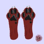  absurd_res anthro canid canine claws female foot_fetish fur furry_dawg hi_res mammal mocha_(furry_dawg) nails pawpads paws red_body red_fur solo 