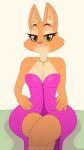  2022 2d_animation animated anthro bedroom_eyes breasts canid canine clothing diane_foxington dreamworks dress female fox green_eyes igazella jewelry looking_at_viewer mammal narrowed_eyes necklace nipples seductive simple_background solo the_bad_guys tongue tongue_out 