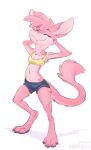  animancer female fluffy fur harzipan hi_res invalid_tag monster pink_body pink_fur summer 