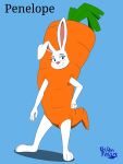 absurd_res anthro carrot carrot_costume clothing costume female food food_costume grilled hi_res kigtoons lagomorph leporid mammal penelope_(disambiguation) penelope_powder penmark plant rabbit solo vegetable 