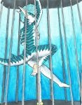  anthro cage dancing female fin fish marine nude nyghtmar3 pole pole_dancing roxy shark solo tail tigershark 