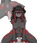  anthro anus areola black_body black_fur black_hair bodily_fluids bovid breasts caprine claws duo erection female female_focus female_on_top female_penetrated fur genital_fluids genitals hair hi_res horn humanoid_genitalia humanoid_penis looking_at_viewer male male/female male_on_bottom male_penetrating male_penetrating_female mammal navel nipples nude on_bottom on_top penetration penile penile_penetration penis penis_in_pussy pussy reccand sex sheep simple_background thick_thighs vaginal vaginal_penetration 