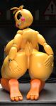  5_fingers adri164 anus big_breasts big_butt breasts butt female fingers five_nights_at_freddy&#039;s five_nights_at_freddy&#039;s_2 hi_res humanoid looking_at_viewer nipple_piercing nipples piercing provocative scottgames spread_butt spreading toy_chica_(fnaf) video_games yellow_body 