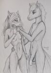  2020 anthro balls blush breasts duo equid equine female fenneke_may genitals half-erect hand_on_face hand_on_hip hi_res horse larger_male male male/female mammal nipples nude penis pussy romantic signature size_difference slim slim_female slim_male smaller_female story_at_source young 