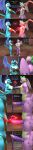  3d_(artwork) absurd_res anthro anthrofied big_breasts blue_body bottomwear breasts clothing comic dialogue digital_media_(artwork) dragon erection female friendship_is_magic genitals hi_res loincloth long_image male my_little_pony nude papadragon69 penis princess_ember_(mlp) purple_body spike_(mlp) tall_image 