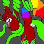  anthro bodily_fluids canid canine canis chest_out cock_squeezing cum cum_drip cum_in_ass cum_in_mouth cum_inside dripping drooling_cum ear_penetration fluffy fluffy_tail forced fur genital_fluids genitals green_tentacles grey_background invalid_tag lgbt_pride lowered_legs male male/male mammal mind_break mindfuck multicolored_tail narrowed_eyes oral penetration penile penis penis_milking pink_penis pride_color_fur pride_colors rainbow rainbow_tail rainwolf raised_arm raised_tail rape red_body red_fur restrained restrained_arms restrained_legs simple_background solo squint submissive submissive_male tail_restraint tenacle_in_head tentacle_cum tentacle_ejaculation tentacle_in_ear tentacle_penetration tentacle_rape tentacle_sex tentacles tickling tongue tongue_out wolf 