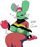  aged_up anonymous_artist anthro big_breasts boxing_gloves breasts cacee_the_cactus cactus clothed clothing condom elemental_creature elemental_humanoid fan_character female flora_fauna handwear humanoid looking_at_viewer nipples partially_clothed plant sega sexual_barrier_device solo sonic_robo_blast_2 sonic_the_hedgehog_(series) yellow_nipples 
