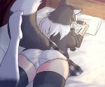  animal_humanoid artist bed bent_leg big_breasts big_butt biped black_body black_clothing black_ears black_fur black_hair black_legwear black_shirt black_stockings black_tail black_thigh_highs black_topwear bottomwear breasts butt canid canid_humanoid canine canine_humanoid clothed clothing colored creating_art digital_media_(artwork) dipstick_tail drawing female fluffy fluffy_tail fur furniture grey_bottomwear grey_clothing grey_skirt grey_wolf_(kemono_friends) hair high-angle_view holding_object holding_writing_utensil humanoid inner_ear_fluff inside kemono_friends legwear light light_body light_skin lighting long_hair lying mammal mammal_humanoid markings miniskirt mo23 monotone_ears multicolored_body multicolored_fur multicolored_hair multicolored_tail necktie on_bed on_front panties partially_clothed pattern_bottomwear pattern_clothing pattern_skirt pillow plaid plaid_bottomwear plaid_clothing plaid_skirt plantigrade portrait raised_bottomwear raised_clothing raised_foot raised_skirt raised_tail rear_view shaded shirt skirt solo stockings tail_markings thick_thighs thigh_highs three-quarter_portrait three-quarter_view topwear tuft two_tone_body two_tone_fur two_tone_hair two_tone_tail underwear upskirt white_body white_clothing white_fur white_hair white_inner_ear white_inner_ear_fluff white_legwear white_panties white_stockings white_tail white_thigh_highs white_underwear wolf_humanoid writing_utensil 
