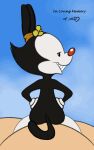  2021 animaniacs animated anthro anthro_penetrated beady_eyes black_body black_ears black_eyes black_hair black_skin black_tail bodily_fluids bow_ribbon butt clothing digital_media_(artwork) dot_warner duo female female_penetrated first_person_view gloves gloves_only grin grose hair hands_on_hips hands_on_own_hips handwear handwear_only hi_res human human_on_anthro human_penetrating human_penetrating_anthro human_penetrating_female human_pov interspecies larger_human larger_male light_body light_skin looking_at_viewer looking_back looking_back_at_viewer male male/female male_penetrating male_penetrating_female mammal mostly_nude on_bottom on_top penetrating_pov penetration rear_view red_nose reverse_cowgirl_position sex simple_background size_difference smaller_anthro smaller_female smaller_penetrated smile teeth tied_ears warner_brothers white_clothing white_face white_gloves white_handwear 