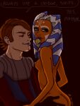  ahsoka_tano alien alien_humanoid anakin_skywalker brown_hair butt clothed clothed/nude clothing duo elthegeneral eyes_closed female hair human humanoid lekku_(anatomy) male male/female mammal nude orange_body scar_across_eye star_wars star_wars:_the_clone_wars togruta young 