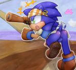  anus balls butt genitals innocence male onechan outside pirate pirate_outfit sega solo sonic_the_hedgehog sonic_the_hedgehog_(series) tail_motion tailwag 