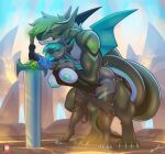  anthro anthro_on_anthro anthro_penetrated anthro_penetrating anthro_penetrating_anthro bent_over dragon female female_penetrated from_behind_position lyorenth-the-dragon male male/female male_penetrating male_penetrating_female melee_weapon penetration sex sword weapon 