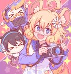  accessory bag camera chinchilla chinchillid eyewear female flower flower_in_hair glasses hair hair_accessory headphones humanoid mammal plant rameca_(show_by_rock!!) rodent show_by_rock!! 