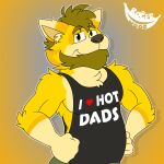  anthro beard canid canine canis clothing domestic_dog facial_hair hybrid male mammal rogerwoof rogerwoof_(character) shirt solo submissive submissive_male topwear yellow_body 