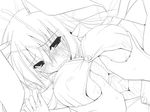  animal_ears bad_id bad_pixiv_id breast_grab breasts bunny_ears fang grabbing greyscale kurikara large_breasts monochrome paizuri paizuri_under_clothes penis reisen_udongein_inaba solo_focus touhou 