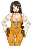  :d ahegao bangs black_hair blush breasts brown_eyes brown_gloves buckle cameltoe choker cleavage collarbone corset covered_nipples cowboy_shot cross-laced_clothes curvy dildo final_fantasy final_fantasy_ix garnet_til_alexandros_xvii gloves hands_on_hips hips juliet_sleeves large_breasts long_hair long_sleeves looking_at_viewer low-tied_long_hair mizuryuu_kei naughty_face object_insertion open_mouth penetration_through_clothes puffy_sleeves pussy_juice saliva shirt simple_background skin_tight smile solo standing swept_bangs thigh_gap thigh_strap through_clothes tongue tongue_out unitard vaginal vaginal_object_insertion very_long_hair vibrator white_background wide_hips wide_sleeves 