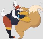  &lt;3 2_tails ahoge anthro anthrofied athletic athletic_anthro athletic_male bailey_(dewwydarts) belly belly_overhang big_belly big_breasts big_butt breasts butt cinderace clothed clothing curvy_figure dewwydarts duo embrace eyewear female floatzel fur glasses hair hand_on_stomach hi_res holding_stomach hug huge_butt huge_hips male male/female multi_tail nintendo nose_to_nose obese obese_anthro obese_female one-piece_swimsuit overweight overweight_anthro overweight_female pok&eacute;mon pok&eacute;mon_(species) pok&eacute;morph red_eyes romantic romantic_couple steve_(dewwydarts) swimwear video_games voluptuous wide_hips 