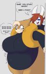  2_tails ahoge ambiguous_gender anthro anthrofied bailey_(dewwydarts) belly belly_overhang big_belly big_breasts big_butt blush bodily_fluids breasts butt cinderace clothed clothing curvy_figure dewwydarts duo english_text eyewear female floatzel fur glasses hair hi_res huge_butt huge_hips male multi_tail nintendo obese obese_anthro obese_female one-piece_swimsuit overweight overweight_anthro overweight_female panicking pok&eacute;mon pok&eacute;mon_(species) pok&eacute;morph red_eyes rumbling_stomach speech_bubble steve_(dewwydarts) stuck sweat sweatdrop swimwear text thought_bubble video_games voluptuous wide_hips 