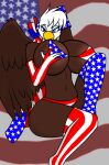  accipitrid accipitriform anthro avian barn-flakes bird breasts clothing eagle female patricia_(barn-flakes) solo stars_and_stripes united_states_of_america 