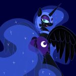  2015 absurd_res anatomically_correct anatomically_correct_genitalia anatomically_correct_pussy animal_genitalia animal_pussy anus armor blue_background blue_eyes blue_sclera butt cutie_mark digital_media_(artwork) equid equine equine_pussy feathered_wings feathers freckles friendship_is_magic genitals hasbro headgear helmet hi_res honeymono horn looking_back mammal my_little_pony nightmare_moon_(mlp) open_mouth open_smile puffy_anus pussy raised_tail simple_background smile solo teats winged_unicorn wings 