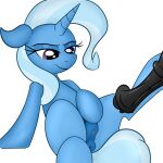  2015 absurd_res anatomically_correct anatomically_correct_genitalia anatomically_correct_pussy animal_genitalia animal_penis animal_pussy anus blue_anus blue_body blue_hair blue_pussy blue_tail digital_media_(artwork) disembodied_penis duo equid equine equine_penis equine_pussy eyelashes female feral friendship_is_magic genitals hair half-closed_eyes hasbro hi_res honeymono horn male mammal my_little_pony narrowed_eyes penis puffy_anus purple_eyes pussy smile trixie_(mlp) unicorn 
