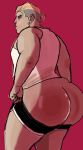  big_butt bottomwear bourbeau butt clothed clothing dominique hi_res human male mammal not_furry partially_clothed shorts shorts_down side_view solo thick_thighs 
