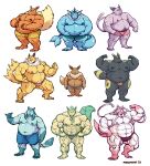  2022 absurd_res anthro anthrofied belly big_belly black_body black_nose blue_body blush brown_body bulge clothing eevee eeveelution espeon flareon glaceon green_body group hi_res humanoid_hands jolteon leafeon male manlyster moobs musclegut muscular muscular_male navel nintendo nipples orange_body overweight overweight_male pecs pink_body pok&eacute;mon pok&eacute;mon_(species) purple_body sylveon umbreon underwear vaporeon video_games yellow_body 