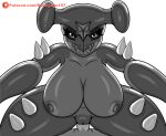  anthro big_breasts breasts cowgirl_position female female_penetrated first_person_view from_front_position garchomp genitals hi_res male male/female male_penetrating male_penetrating_female male_pov nintendo on_bottom on_top penetration penis pok&eacute;mon pok&eacute;mon_(species) pussy renegade-157 sex sharp_teeth spikes teeth thick_thighs video_games 