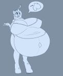  2019 absurd_res anthro anthrofied areola arthropod belly big_belly big_breasts breasts bumpywish changeling clothing collarbone crown female fingers friendship_is_magic hasbro hi_res horn huge_breasts humanoid_hands hyper hyper_belly hyper_breasts hyper_pregnancy my_little_pony navel nipple_outline nipples open_mouth outie_navel panties pregnant queen_chrysalis_(mlp) signature simple_background solo standing topwear underwear wardrobe_malfunction 