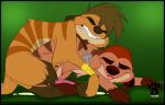  anal anthro atimon bodily_fluids cum disney genital_fluids herpestid laugh male male/male mammal meerkat mongoose the_lion_king timon 