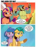  bodily_fluids comic dragon earth_pony equid equine hasbro hi_res hitch_trailblazer_(mlp) horn horse izzy_moonbow_(mlp) mammal mlp_g5 my_little_pony pony saturdaymorningproj sparky_sparkeroni_(mlp) sunny_starscout_(mlp) tears unicorn 