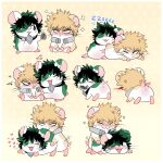  2022 ambiguous_gender ambiguous_penetration anus blonde_hair blush cricetid duo feral feral_on_feral hair hamster hi_res izuku. izuku_midoriya katsuki_bakugou male mammal my_hero_academia open_mouth open_smile penetration rodent sex sleeping smile sound_effects sunflower_seed whiskers x_anus zzz 