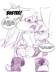  anthro babs_bunny blush brother brother_and_sister buster_bunny butt butt_grab duo english_text female grim hand_on_butt hi_res implied_incest male male/female sibling silent-sid_1992 sister sketch text tiny_toon_adventures tiny_toons_looniversity warner_brothers 