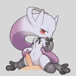  armwear clothing disembodied_penis duo female genitals grey_background grey_body human legendary_pok&eacute;mon legwear looking_at_viewer male male/female mammal mewtwo nintendo penis pok&eacute;mon pok&eacute;mon_(species) pussy simple_background video_games 