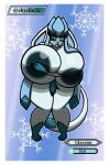  anthro areola big_areola big_breasts big_nipples breasts covering covering_breasts eeveelution female glaceon hi_res huge_areola huge_breasts hyper hyper_breasts multifaker5 nintendo nipples pok&eacute;mon pok&eacute;mon_(species) shaking shivering solo video_games wide_hips 