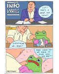  2022 alex_jones amphibian anthro beetlemoses bodily_fluids clock clothed clothing comic crying dialogue duo emanata english_text eyebrows frog gay_frogs gloves hair hand_on_shoulder handwear hi_res human human_on_anthro humor inside interspecies logo male male/male mammal meme multiple_scenes offscreen_character paper plate romantic romantic_couple shirt sink suit tears text three_frame_image topwear url watch 