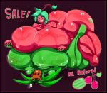  big_breasts big_butt black_eyes blaster_master breast_squish breasts breasts_frottage butt cherry duo elemental_creature elemental_humanoid english_text exclamation_point female female/female flora_fauna food food_creature fruit green_body half-closed_eyes hand_holding hi_res huge_breasts huge_butt huge_thighs humanoid hyper hyper_breasts kanna_(blaster_master) living_fruit lying melon narrowed_eyes on_back on_bottom on_front on_top plant plant_humanoid red_body smile squish tasteofchoklit text thick_thighs video_games watermelon wet wet_body 