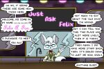  anonymous_artist anthro ask_blog bartender canid canine comic comic_panel felix_a_fox fennec fox greeting humanoid interaction male mammal old storytelling 